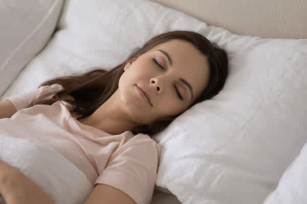 stock photo of a woman in deep sleep