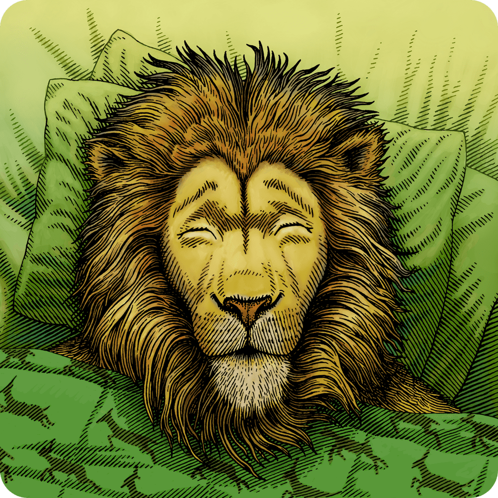 A sleeping lion